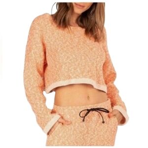 Koral Valor Marled Cropped Oversized Knit Sweater